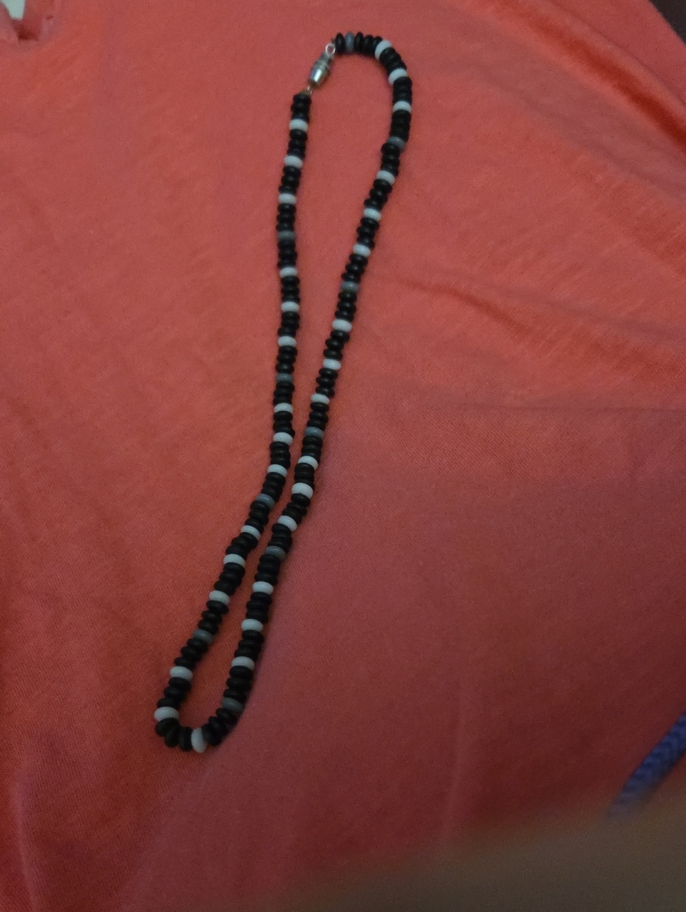 Black and White And Gray Beaded Necklace